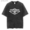 Herren T-Shirts Distressed Beastie Boys Pauls Boutique T-Shirt Wettdruck Hip Hop Männer Frauen Streetwear Baumwolle Übergroße Kurzarm-T-Shirts Q240316