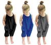 Baby Girls Strap Romper INS Solid color Sling sleeveless Jumpsuits 2019 Summer fashion Boutique Kids Climbing clothes C62246135269