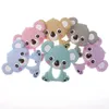 20pc قلادة سيليكون قلادة Koala Bear Bear Necklace BPA Free Silicone Baby Pamifier Pendant DIY Jewelry 240308