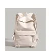 Sacos escolares mochila feminina estilo coreano simples couro estudante ombro packbag meninas grande capacidade