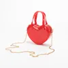 Mabula Waterproof Jelly PVC Tote Bag Stylish Heart Shape Women Topphandtag Handväskor unik godisfärg Crossbody Bag med kedja 240401