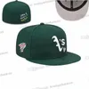 Cappelli da baseball da uomo in 26 colori Classic Royal Blue Hip Hop Oakland "Nero Sport Cappellini completamente chiusi Chapeau Green A's Letter Stitch World Heart "Serie" Love Hustle Ju7-04