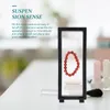 Jewelry Pouches 5 Sets Display Cabinet Suspended Rack Floating Coin Case Displaying Ring