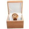 Natuurlijke bamboe flip watch box hoogwaardige horloge geschenkverpakking bamboe horloges box289W