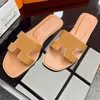 Dames sandalen dames slippers mode luxe luxe lederen rubberen rubberen rubberen sandalen zomer strandschoenen loafers tandwielbodems schuifregelaars