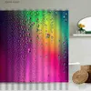 Douchegordijnen Waterdruppel Douchegordijn Creatief Abstract Regenboog Kleurrijk Gradiënt Kunst Thuis Badkamer Muur Decor Met Haak Waterdicht Scherm Y240316