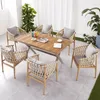 Camp Furniture Juecheng Aluminium Dining Outdoor Chairs Rattan Chair Bistro Patio Garden Set