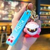 Keychains Lanyards Cartoon Waddle Dee Doo Game Sweet Pink Kirby Anime Pendant Kabi Keychian Children Birthday Presents Women Car Bag Key Chian Girls Y240316