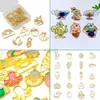 Dangle Chandelier 1 Box Fruit Food Alloy Open Back Bezel Pingentes Encantos Para DIY Resina Epóxi Pressionada Flor Colares Brincos Jóias Fazendo 24316