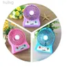 Electric Fans USB Fan Mini Personlig LED Portable laddningsbar skrivbordskylning fungerar med batteri 240316