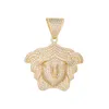 Ожерелья с подвесками Medusa, большие позолоченные ювелирные изделия премиум-класса с медью и цирконом, праздничный подарок