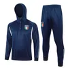 23 24 Italy adult tracksuit long zipper jacket Sportswear survetement Training suit soccer 2023 2024 Italia man and kids football tracksuits set