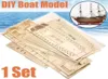 1 Set DIY Handmade Assembly Ship Wood Sailing Boat Model Kit Decoration Gift for Children 2111023302785