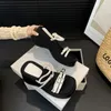 Sandalen Witte Slippers Zilver Wedge Platform Dames Gesp Hoge Hakken Zomer Dames Schoenen Outdoor Wiggen