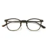 Optiska glasögon för män Kvinnor Retro Designer GMS-647TS Fashion Sheet Glasses Titanium Frame Detaljerad elasticitet Oval Style Anti-Blue Light Lens Plate with Box