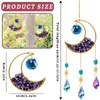 Decorative Figurines Crystal Catcher Hanging Moon-shaped Amethyst Prismatic Suncatcher Creative Dream Sparkling