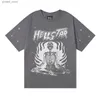 Męskie koszulki Summer New Hellstar Mens Womens T-shirts Y2K Party Punk Style Najwyższej jakości drukowane wzór ograniczony Q240316