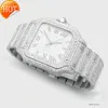 Montres-bracelets Luxe Moissanite Iced Out Montres Hip Hop Bust Down Unisexe Diamant Montre En Acier Inoxydable Clouté Poignet Mossanite Montre 220