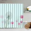 Shower Curtains Dandelion Shower Curtain Set Flying Seed Pattern Flower Plant Landscape Home Bathroom Decoration Hanging Curtain Bathtub Screens Y240316