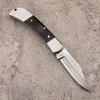 Coltello pieghevole tattico 110 di alta qualità VG10 Lama in acciaio di Damasco Manico in acciaio di legno Coltelli pieghevoli con cuscinetti a sfera da campeggio esterno