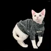 猫の衣装ベルベット秋のアパレルスフィンクス毛のない服冬ペットデボンレックススフィンクス服