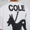 Homens camisetas Homens Mulheres Casual Preto Branco Pet Dog Imprimir Cole Buxton T-shirt de alta qualidade Oversized Tee Top Streetwear CB Camiseta com Tags Q240316