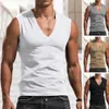 Herren Tank Tops Lichtecht Weste Top V-Ausschnitt Lässig Atmungsaktiv Ärmellos T-Shirt Sommer Herren Kostüm Urlaub Tragen