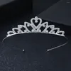 Hårtillbehör Rhinestone Princess Crystal Tiaras huvudbonader Shining Bridal Crown Band Wedding