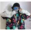 Camicette da donna Streetwear Camicie oversize stile gotico Harajuku Manica corta Top abbottonati neri Abiti cool alternativi