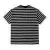 Men's T Shirts Summer Round Neck Fashion Short Sleeve T-shirt Man High Street Casual Striped Loose Pullovers Cotton Y2K All-match Tops