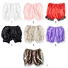 Calcinha feminina E15E Mulheres imitação de seda Bloomers Lace Trim Victorian Pumpkin Shorts