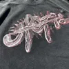 남자 티셔츠 개구리 드리프트 패션 브랜드 공연 독점 에디션 스트리트웨어 힙합 빈티지 의류 느슨한 대형 티 탑 티셔츠 남성용 Q240316