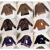 Sweter kardigan dla dzieci zimowe ciepłe chłopcze Dziewczyny Dziewczyny Bluzy Bluzy Dziecko Moda List z kapturem Swetery 2 Style Rozmiar 90-150 DRO DHPWF