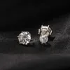 Dainty Bulk Wholesale S925 Sterling Silver Earring Gold Plated Moissanite Diamond Studs Earrings Jewelry for Women Men