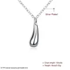 Colliers de pendentif Sterling Sier Small Drop / Raindrop Collier convient aux cadeaux de bijoux de la fête de mariage pour femmes