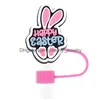 Boire Sts Pâques Lapin Lapin Sile St Toppers Accessoires Er Charms Réutilisable Anti-éclaboussures Bouchon Anti-Poussière Décoratif Fête Livraison Directe Otaby