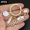 Key Rings Heart-Shaped Alloy Keychain Love-Expressing Medical Theme Stethoscope And Syringe Design Perfect For Graduation/Nurses Day S Otvqj