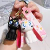 Porte-clés Longes Anime Sailor Moon Porte-clés Mignon Figure Poupée Couple Sac Pendentif Porte-clés Voiture Porte-clés Accessoires Jouet Cadeau pour Hommes Femmes Amis Y240318