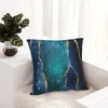 Pillow Luxurious Navy And Deep Blue Gold Galaxy Shimmer Throw Bed Pillows Decorative Case