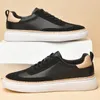 Casual Shoes Fashion Men Trend Concise Skateboarding Urban Leather Lightweight Comfortable Sneakers