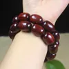 Bracelet en bois de santal rouge, perles de Jujube Pterocarpus Santalinus, vente en gros