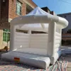 Free air ship to door commercial inflatable wedding bouncer white jumping bouncy castle bounce house with dome for party event