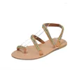 Sandały Kobiet Rozmiar 35-43 Summer Flat Heel Flat-Toke Trade Clamp Universal