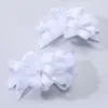 Hair Accessories 2Pcs Flower Clips For Baby Girls Boutique Ribbon Hairpins Barrettes Kids Acesssories Handmade Solid Headwear