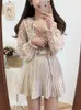 Girls Skirt Women S-XL Short Skirt Korean Chiffon High Waist School Girl Skirt Vintage Mini Skrits Summer Irregular 240311