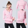 Lululemom luluemon tasarımcı kadın yoga ceket egzersiz spor ceket fitness ceket sporları hızlı kuru aktif giyim üst katı zip sweatshirt 281