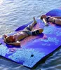 Tapis de coussin d'eau flottant résistant aux déchirures, 2 couches XPE Rollup Island pour piscine, lac, océan, flotteurs gonflables Tubes4265979