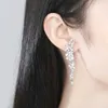 Dangle Chandelier LUOTEEMI nouveauté CZ fleur goutte boucle d'oreille pour les femmes AAA cubique zircone mariée pendentif oreille bijoux de mariée accessoires de mariage 24316