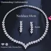 Bröllop smycken set cwwzircons elegant marquis blad kubik zirkonia kvinnors bröllop samling smycken set guld brud halsband accessoarer t568 q240316