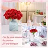 48-360Pcs Artificial Rose Flower Bouquet Valentines Day Gift Fake Roses Wedding Party Table Centerpieces Vases Home Decoration 240313